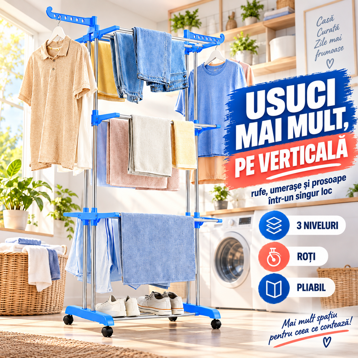 Uscător Vertical Pliabil DryTower™