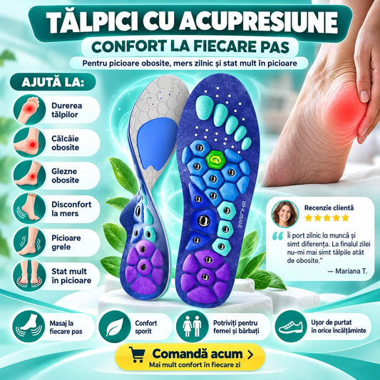 Tălpici Magnetici cu Efect de Masaj Continuu