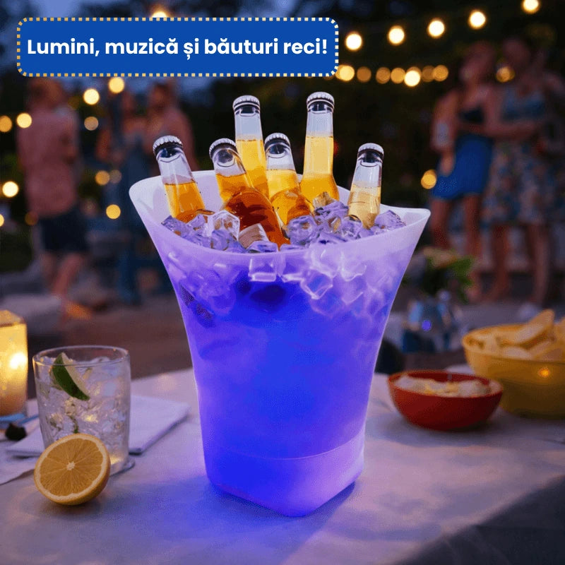 Frapieră LED cu Boxă Bluetooth – Atmosfera Perfectă la Orice Petrecere 🥂