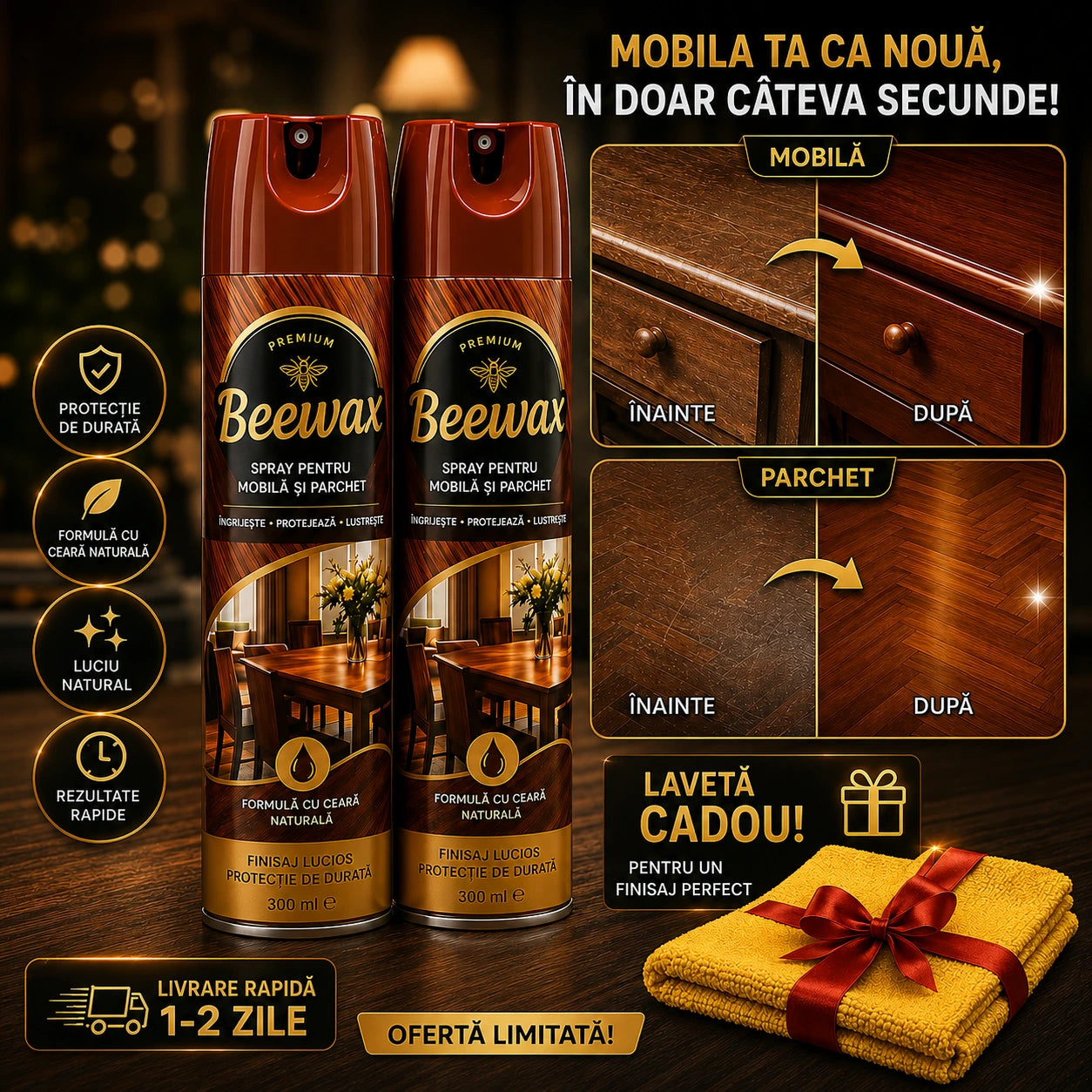 Set Restaurare Lemn și Parchet - Pret Special