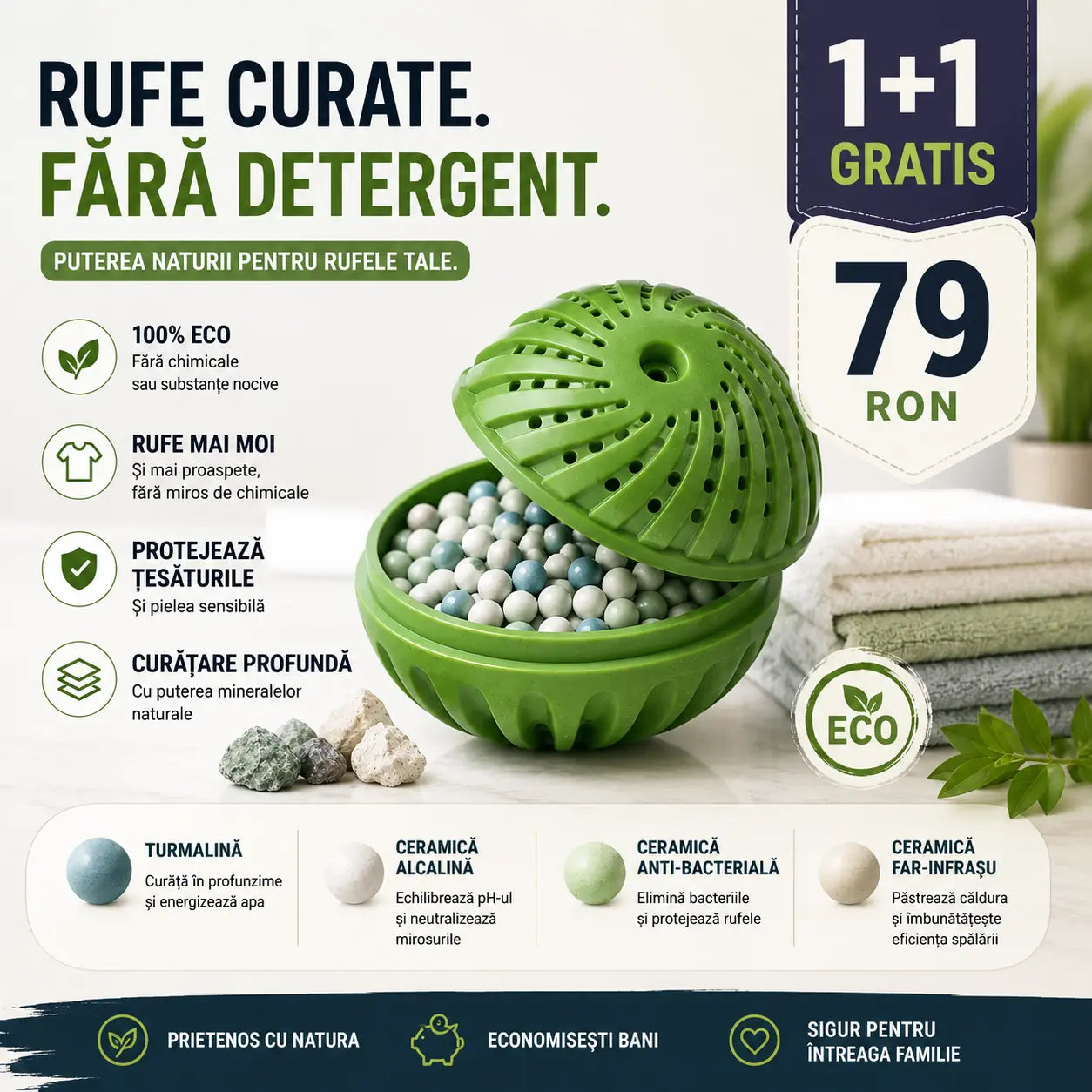 BILĂ ECOLOGICĂ DE SPĂLAT ♻️ 1+1 Gratis