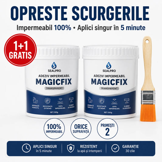 SealPro MagicFix™ – Adeziv Impermeabil pentru Etanșări și Reparații
