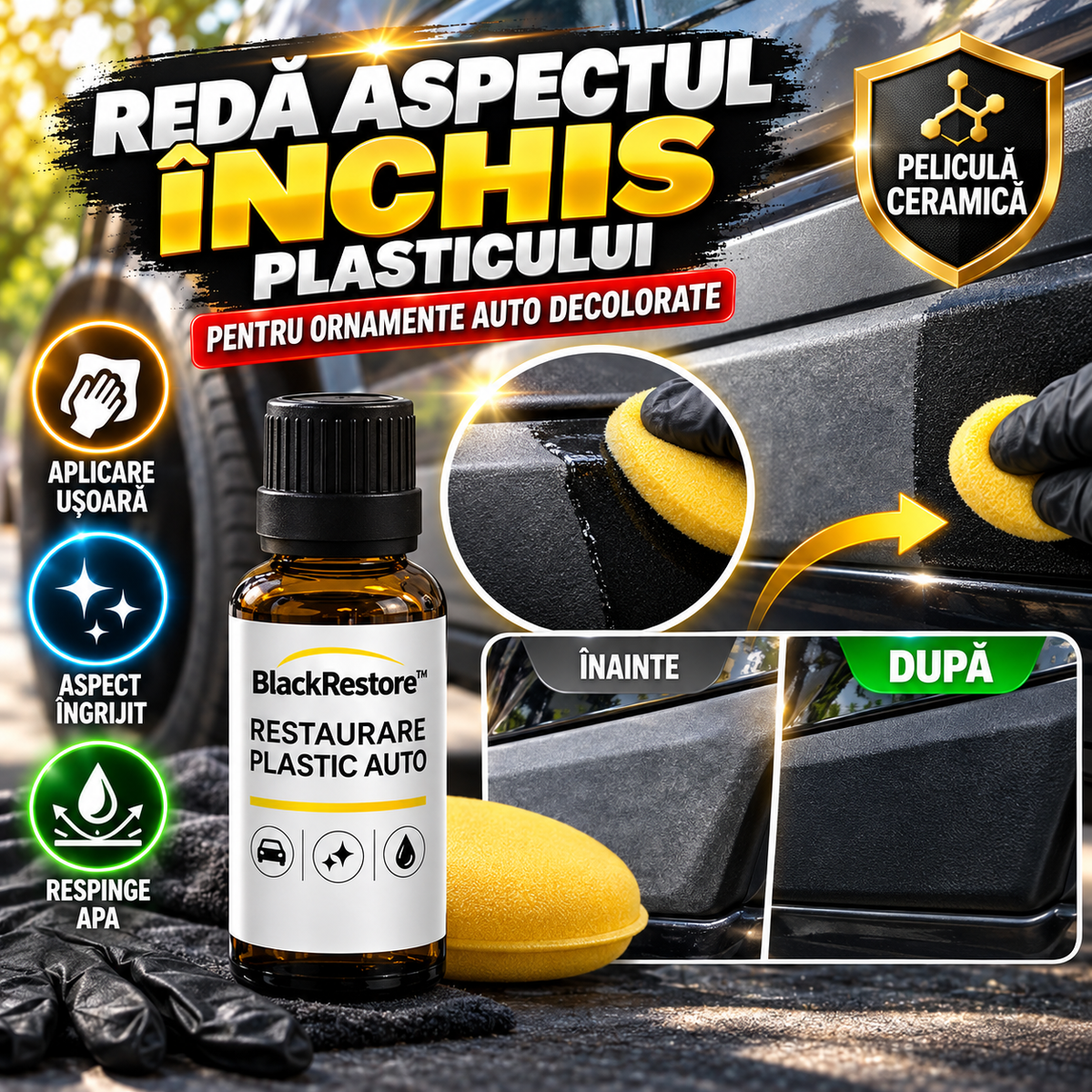 Soluție Restaurare Plastic Auto BlackRestore™
