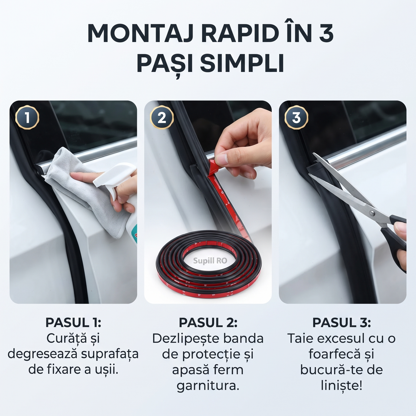 Bandă etanșantă fonoizolantă pentru mașini - 8m