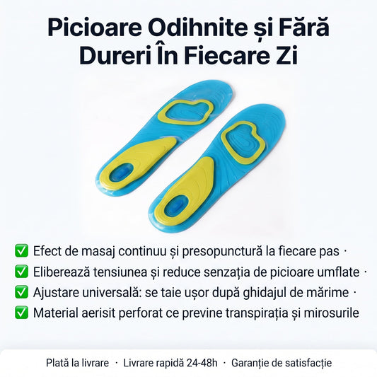 Tălpici Magnetici cu Efect de Masaj Continuu