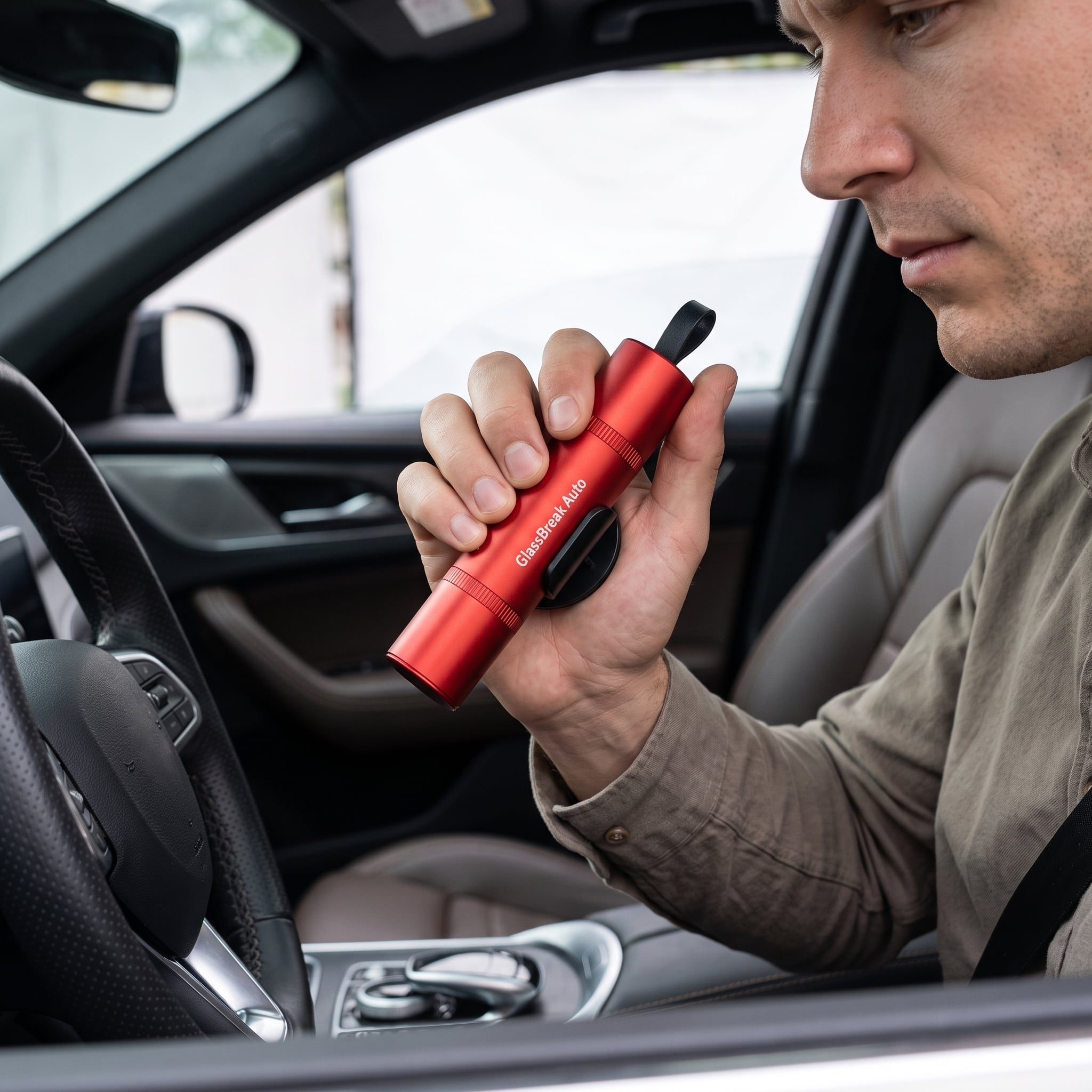 SafePunch Auto - Spărgător Geam și Tăietor Centură