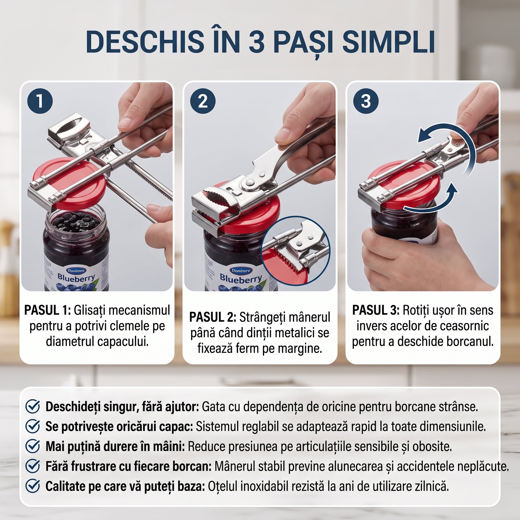 Deschizător Universal Reglabil EasyGrip