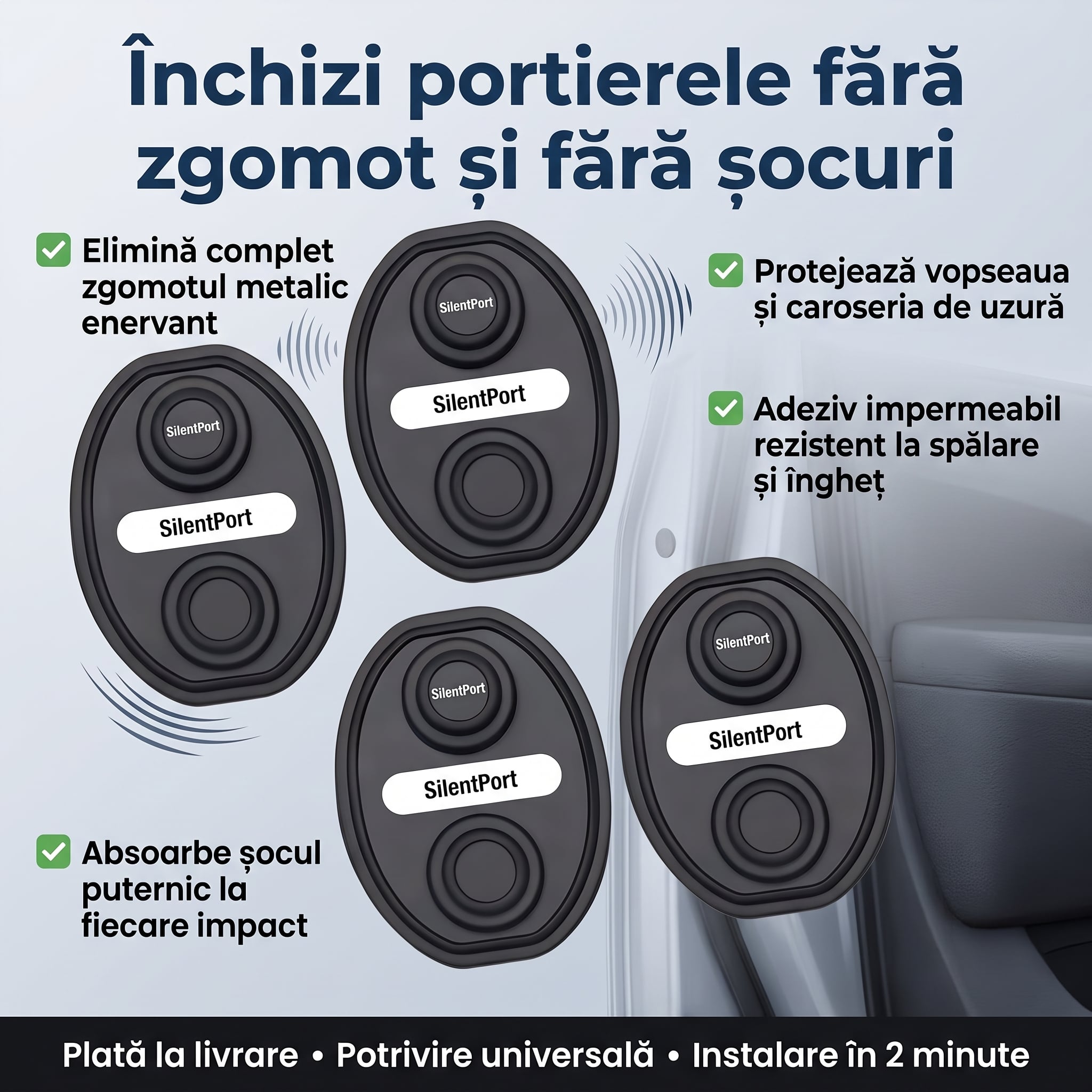 SilentPort - Set 4 Amortizoare Anti-Trântire
