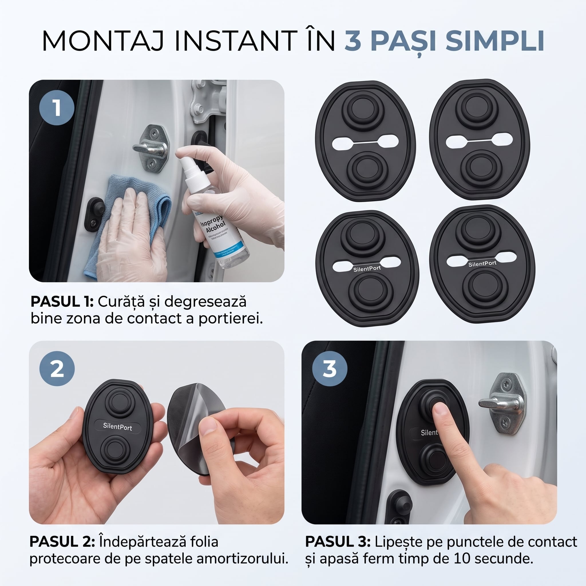 SilentPort - Set 4 Amortizoare Anti-Trântire