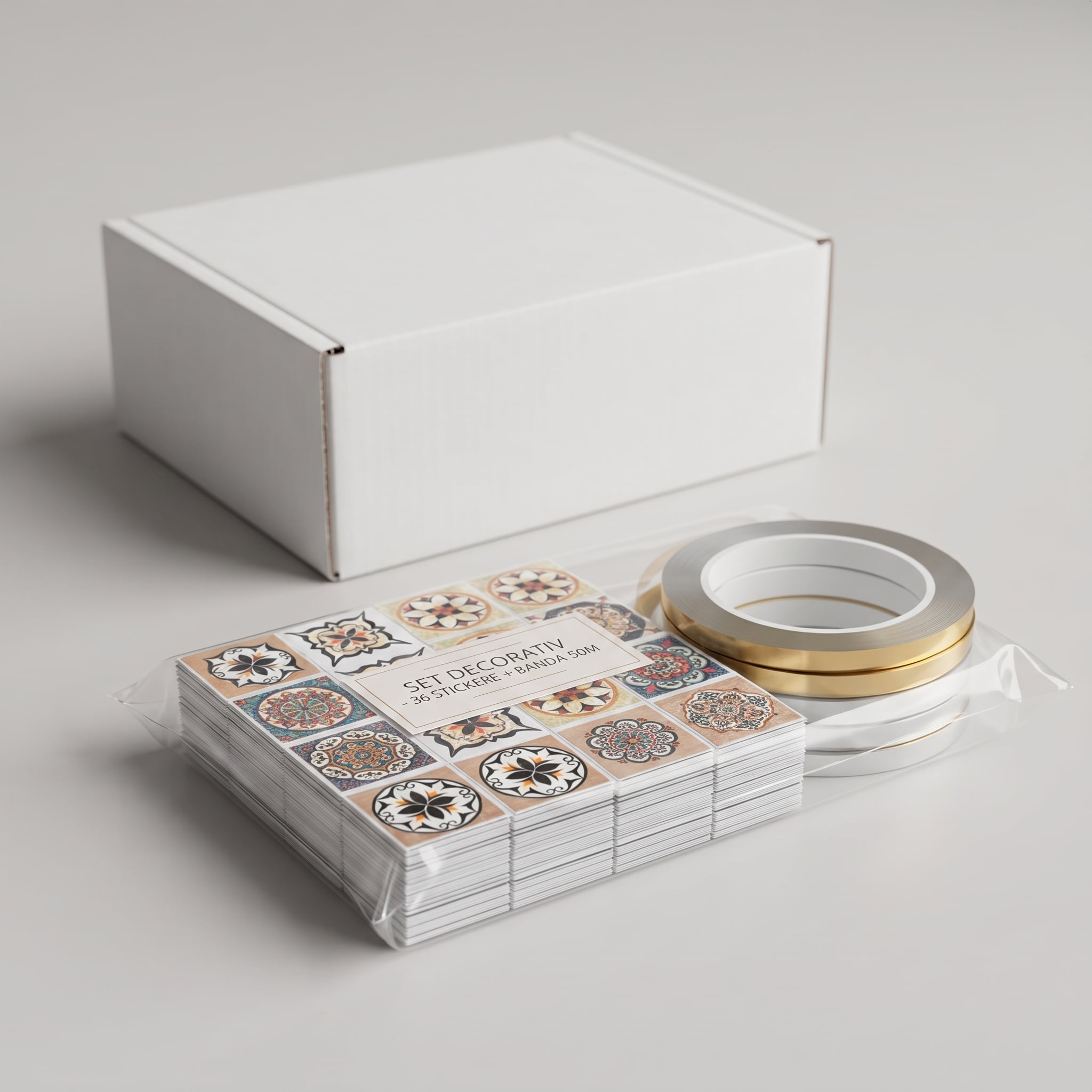 SET DECORATIV 36 stickere + banda 50m