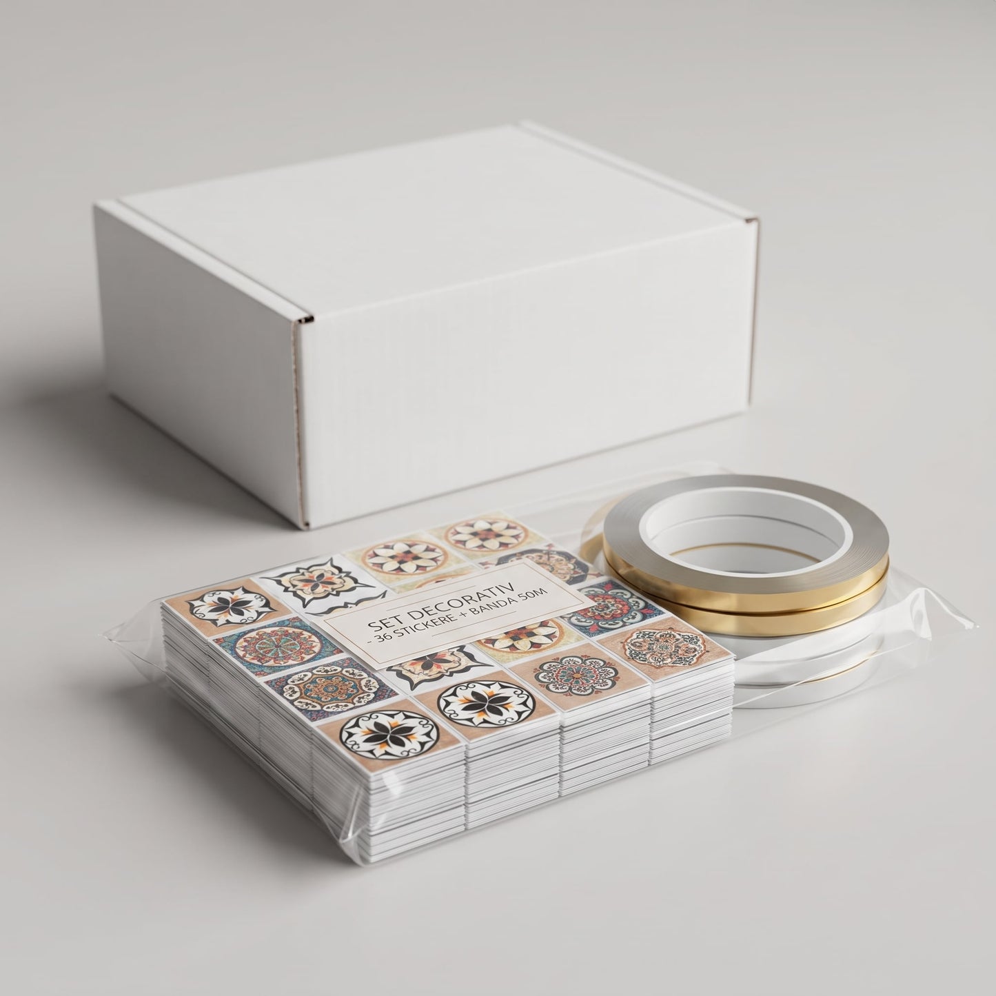 SET DECORATIV 36 stickere + banda 50m