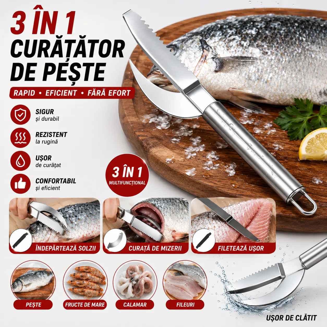 Curățător Pește 3 în 1 FishClean™